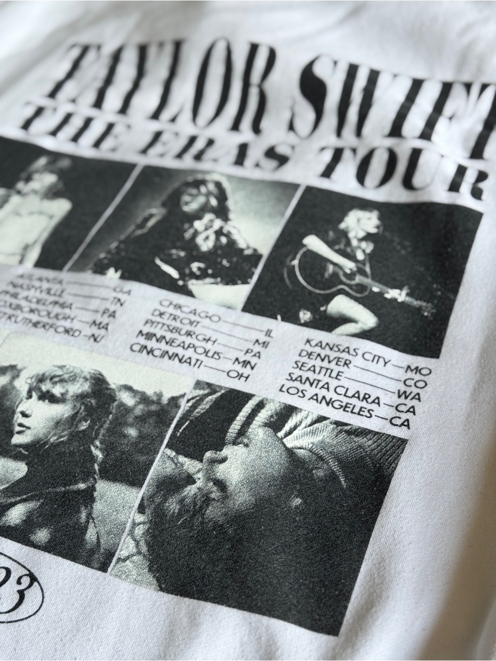 Taylor Swift Eras Tour 2023 White Collage Hoodie - Picture 5 of 10